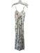 Marant Etoile Size 36 Cream White, Green & Purple Cotton Abstract Print Dress Cream White, Green & Purple / 36