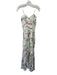 Marant Etoile Size 36 Cream White, Green & Purple Cotton Abstract Print Dress Cream White, Green & Purple / 36