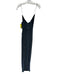 Retrofete Size XS Dark Blue Viscose Sequined Spaghetti Strap Front Slit Gown Dark Blue / XS