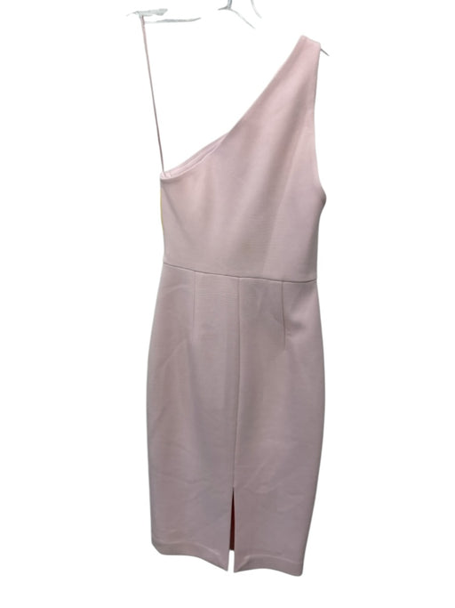 Nicholas Size 4 Light Pink Viscose Blend One Shoulder Gathered Pleating Dress Light Pink / 4
