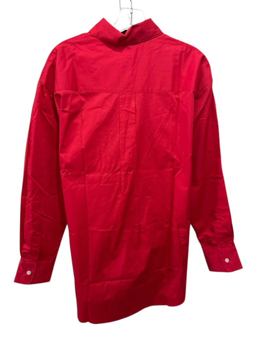 Soldout.nyc Size Small Red Cotton Long Sleeve Button Up Collared Shirt Top Red / Small