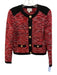 Milly Size P / XS Red, White, Black Wool Blend Gold Tone Buttons Tweed Cardigan Red, White, Black / P / XS