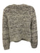 L'agence Size S Gray Polyester Blend Gold Tone Hardware Marled Cardigan Gray / S