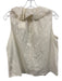 Ulla Johnson Size 6 Cream Cotton Swiss Dot Ruffle Lace Trim Sleeveless Top Cream / 6