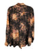 Zimmermann Size 1 / S Black, Pink, Purple Silk pleat back Floral Long Sleeve Top Black, Pink, Purple / 1 / S