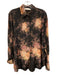 Zimmermann Size 1 / S Black, Pink, Purple Silk pleat back Floral Long Sleeve Top Black, Pink, Purple / 1 / S