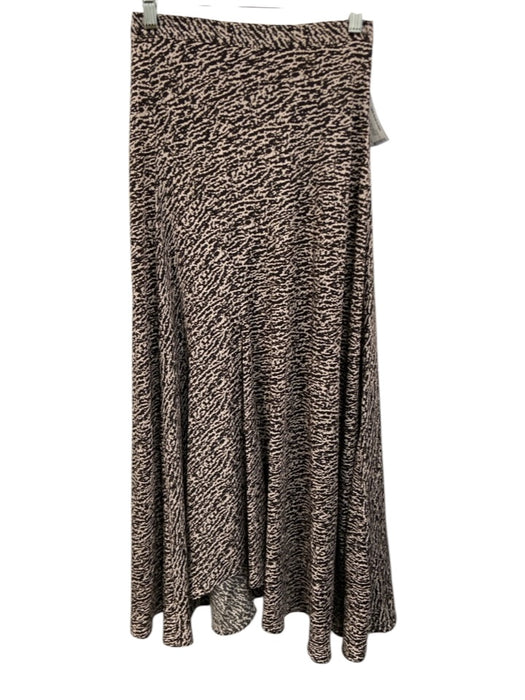 Isabel Marant Size 36 / S Brown & Cream Silk Blend Back Zip Side Slit Maxi Skirt Brown & Cream / 36 / S