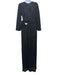Maria Lucia Hohan Size 4 Black Silk Blend Fully Sequined Long Puff Sleeve Gown Black / 4