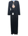 Maria Lucia Hohan Size 4 Black Silk Blend Fully Sequined Long Puff Sleeve Gown Black / 4