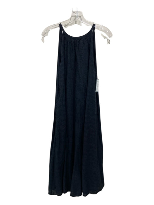 Jenni Kayne Size XS Black Cotton & Rayon Striped Sleeveless Dress Black / XS