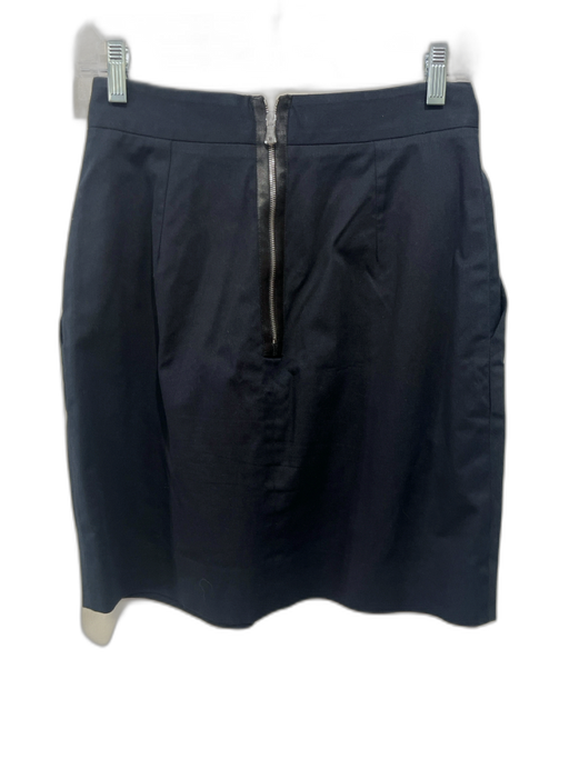 Dolce & Gabbana Size 40 / s Black Cotton Blend Pleated Waist Pencil Skirt Black / 40 / s