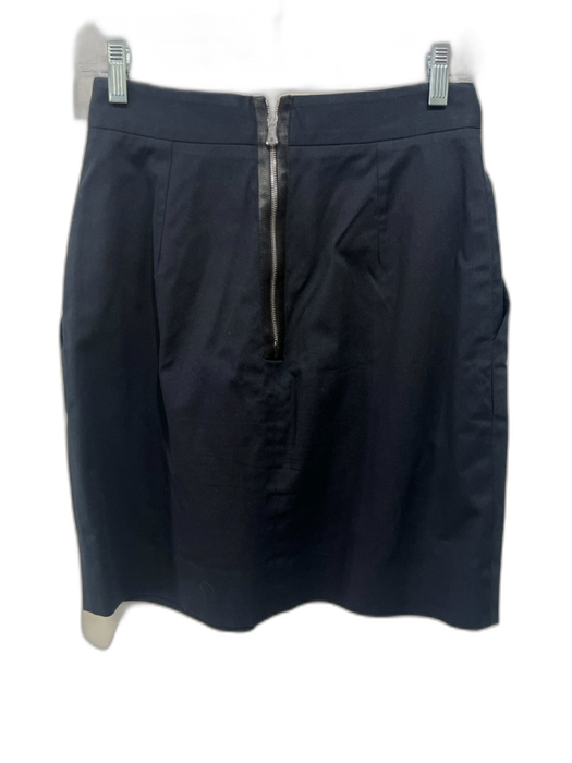 Dolce & Gabbana Size 40 / s Black Cotton Blend Pleated Waist Pencil Skirt Black / 40 / s