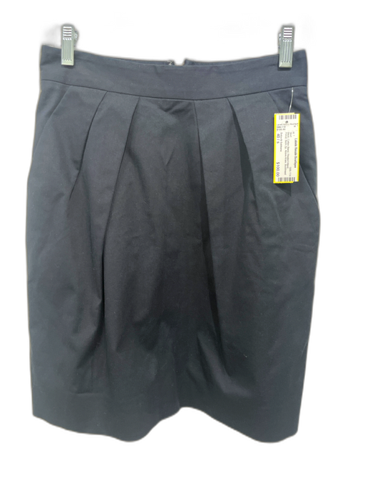Dolce & Gabbana Size 40 / s Black Cotton Blend Pleated Waist Pencil Skirt Black / 40 / s