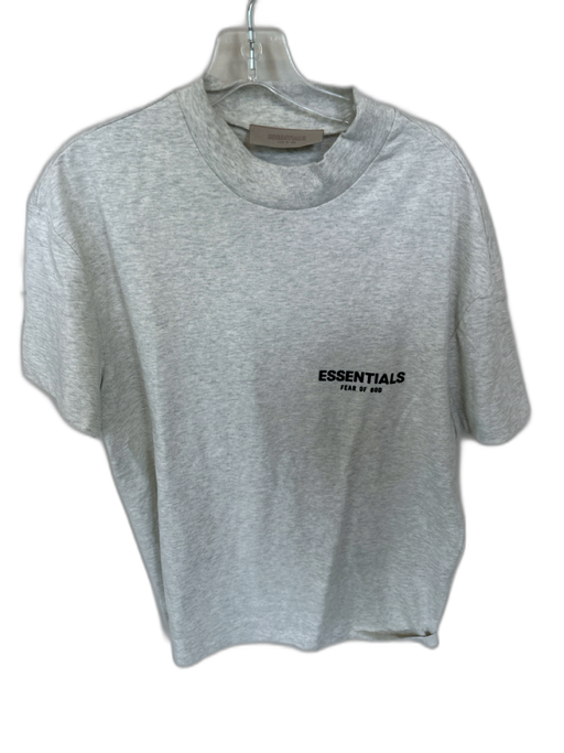 Essentials NWT Size XS Light Gray & Black Cotton Heathered Logo Men's T-Shirt Light Gray & Black / XS