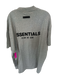 Essentials NWT Size L Dark Gray & Black Cotton Heathered Logo Men's T-Shirt Dark Gray & Black / L