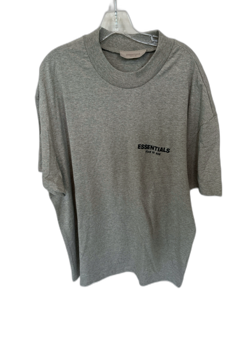 Essentials NWT Size L Dark Gray & Black Cotton Heathered Logo Men's T-Shirt Dark Gray & Black / L