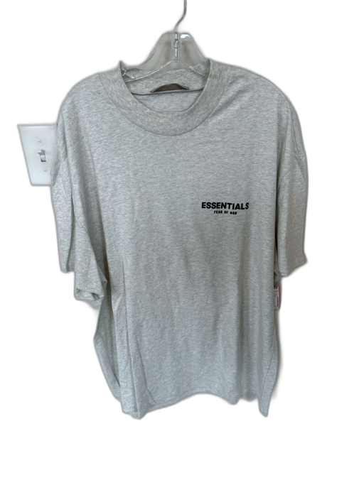 Essentials NWT Size XL Light Gray & Black Cotton Heathered Logo Men's T-Shirt Light Gray & Black / XL