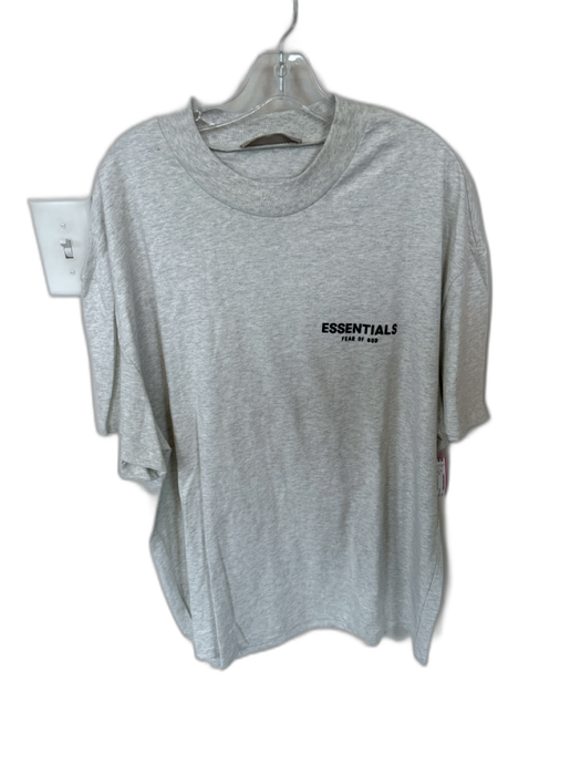 Essentials NWT Size XL Light Gray & Black Cotton Heathered Logo Men's T-Shirt Light Gray & Black / XL