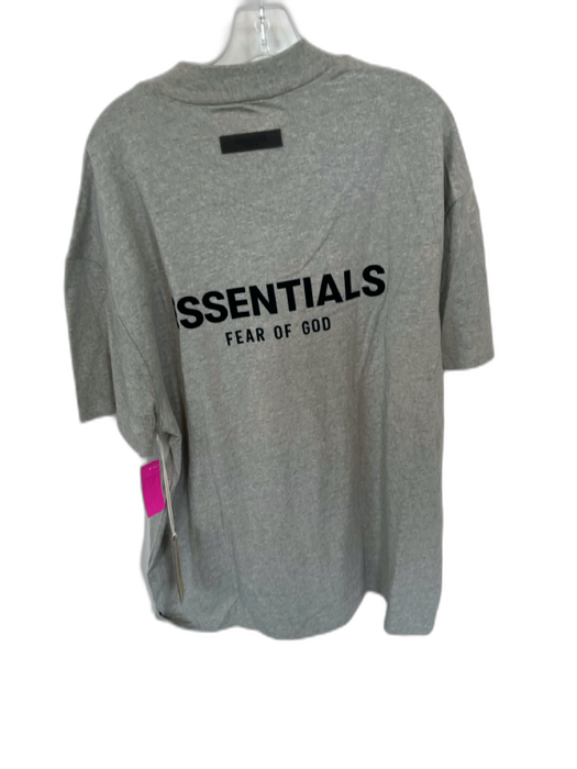 Essentials NWT Size L Dark Gray & Black Cotton Heathered Logo Men's T-Shirt Dark Gray & Black / L