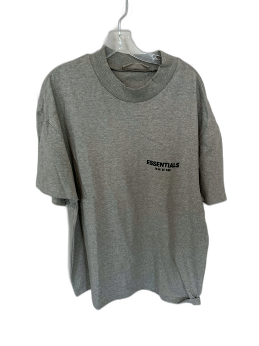 Essentials NWT Size L Dark Gray & Black Cotton Heathered Logo Men's T-Shirt Dark Gray & Black / L