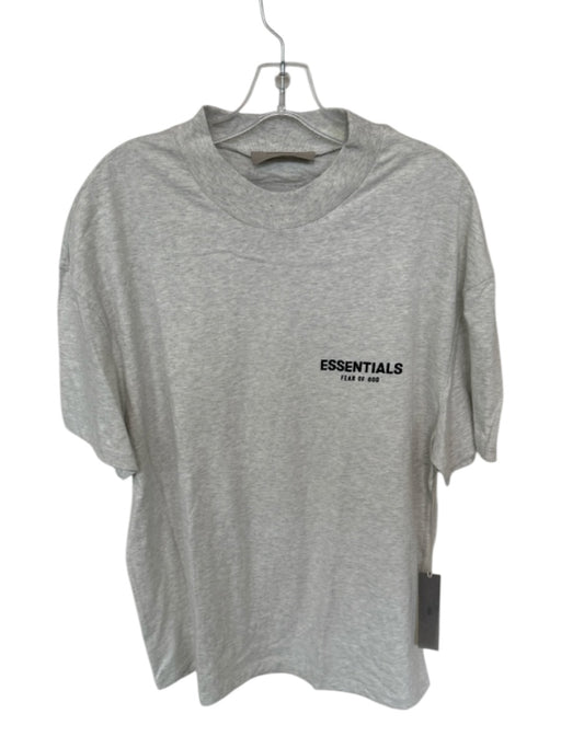 Essentials NWT Size L Light Gray Cotton logo Heathered Men's T-Shirt Light Gray / L