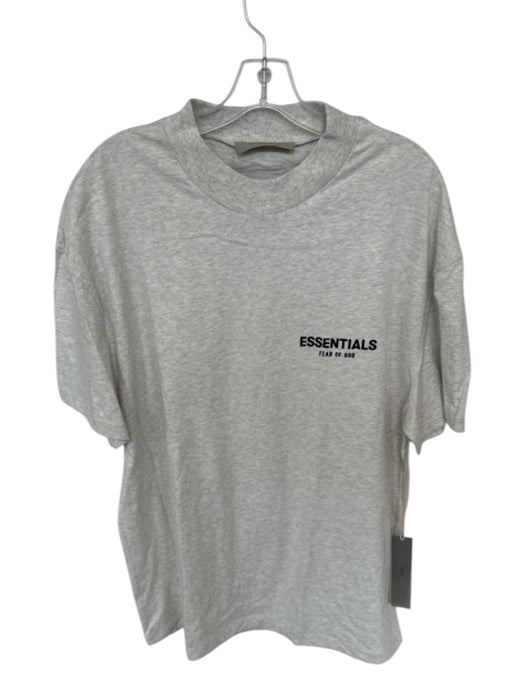 Essentials NWT Size L Light Gray Cotton logo Heathered Men's T-Shirt Light Gray / L