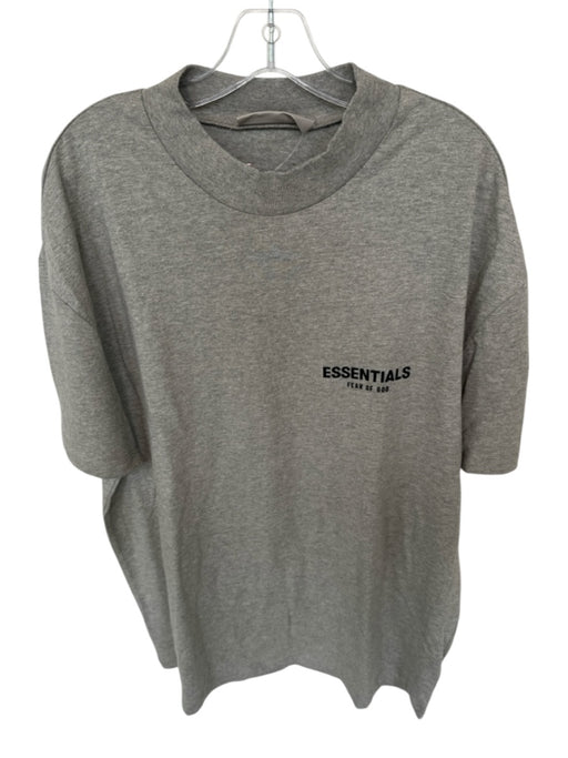 Essentials NWT Size L Dark Gray Cotton logo Heathered Men's T-Shirt Dark Gray / L