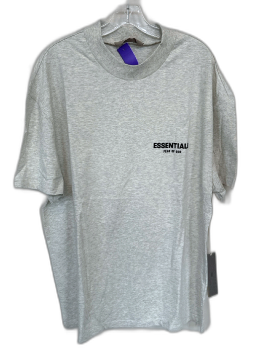 Essentials NWT Size S Light Gray & Black Cotton logo Heathered Men's T-Shirt Light Gray & Black / S