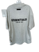 Essentials NWT Size L Light Gray & Black Cotton logo Heathered Men's T-Shirt Light Gray & Black / L