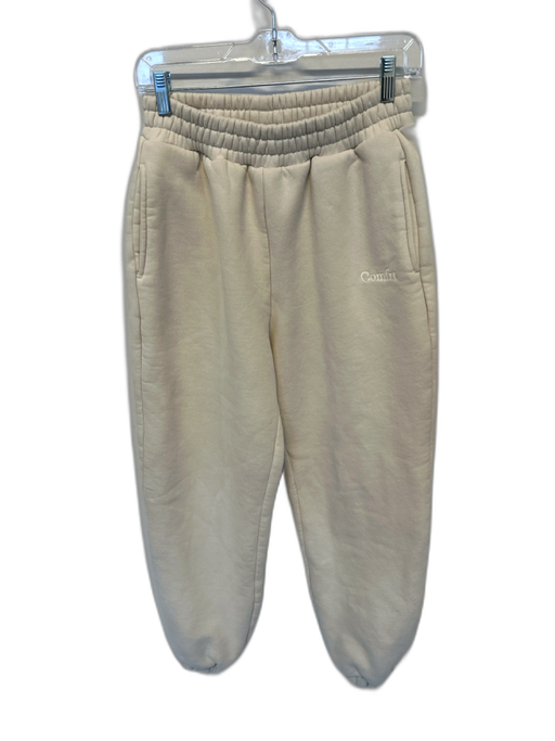 Comfrt Size M Cream Cotton Blend Jogger Athletic Pants Cream / M