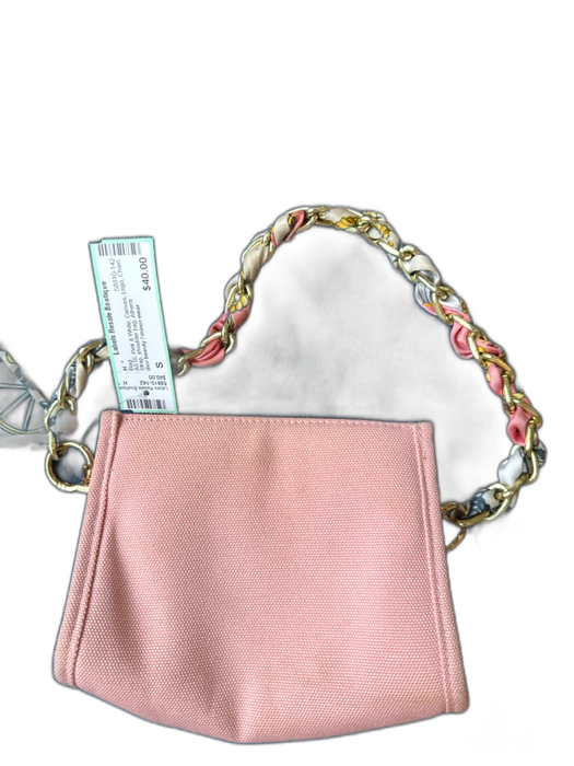 Pink & White Canvas Logo Chain Strap shoulder bag Bag Pink & White / S
