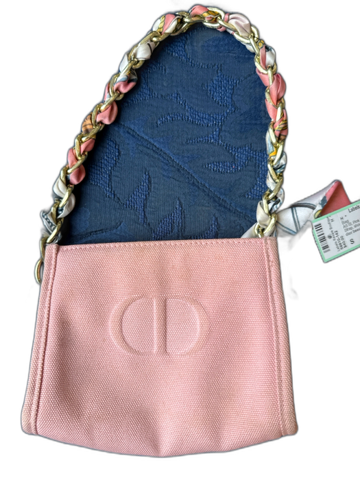 Pink & White Canvas Logo Chain Strap shoulder bag Bag Pink & White / S