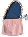 Pink & White Canvas Logo Chain Strap shoulder bag Bag Pink & White / S