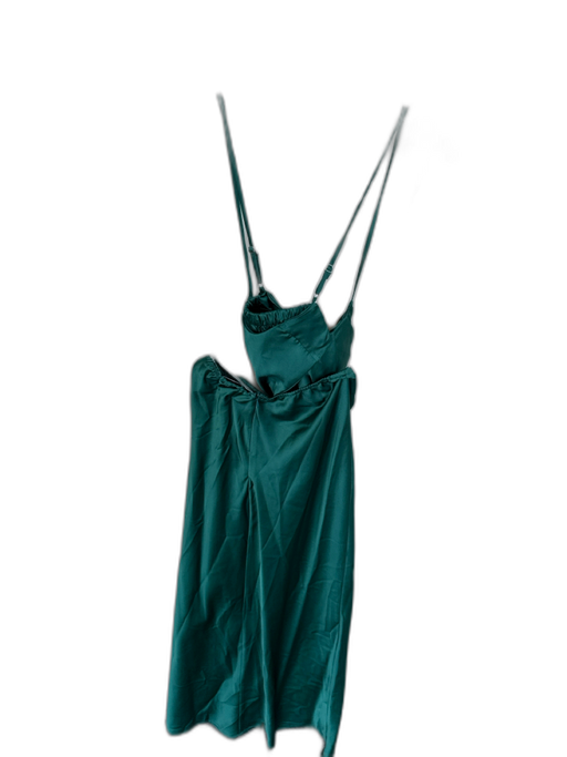 Hello Molly Size S Forest Green Polyester Spaghetti Strap Open Back Gown Forest Green / S