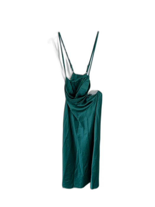 Hello Molly Size S Forest Green Polyester Spaghetti Strap Open Back Gown Forest Green / S