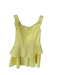 Showpo Size 4 Yellow Cotton Blend Sleeveless Acordian Pleated Back Zip Dress Yellow / 4