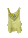 Showpo Size 4 Yellow Cotton Blend Sleeveless Acordian Pleated Back Zip Dress Yellow / 4