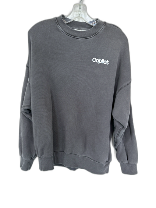Elwood Size M Gray Cotton Graphic Crew Neck Athletic Sweatshirt Gray / M