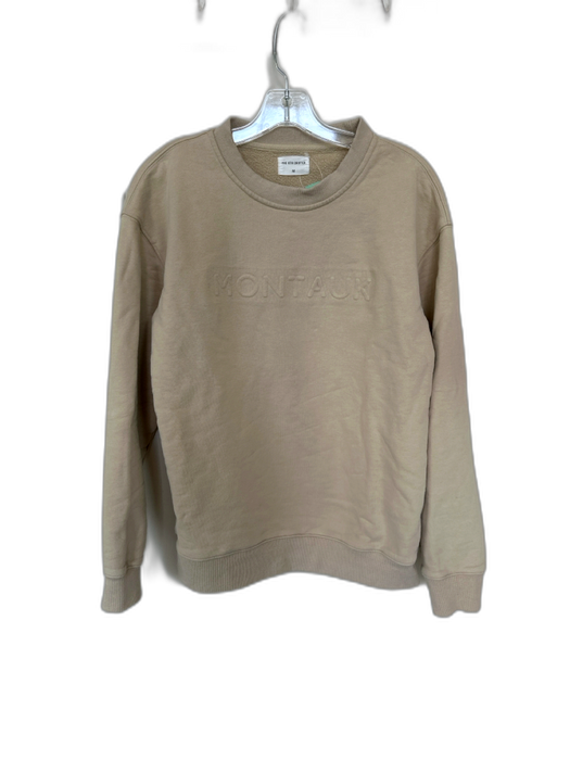 Size M Taupe Cotton Long Sleeve Crew Neck Sweatshirt Taupe / M