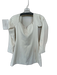 Peppermayo Size 4 Ivory Polyester Off Shoulder Long Sleeve Buttons Dress Ivory / 4