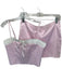 More To Come Size S Pink & White Polyester Corset Mini Spaghetti Strap Skirt Set Pink & White / S