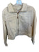 Spartina Size M Cream Cotton Full Zip Raw Hem Cropped Jacket Cream / M