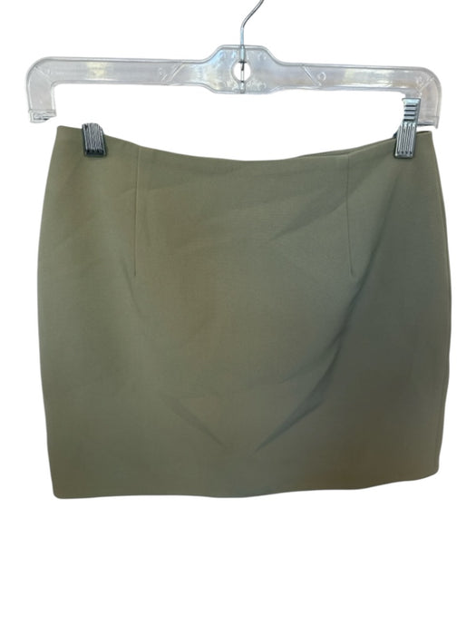 Showpo Size 4 Sage green Polyester Blend Back Zip Mini Skirt Sage green / 4