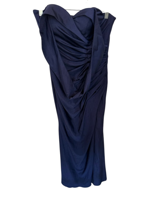 Cinderella Size 6 Navy Polyester Halter Neck Padding Gown Navy / 6
