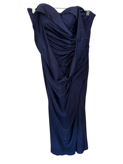 Cinderella Size 6 Navy Polyester Halter Neck Padding Gown Navy / 6