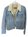 Levi's Size S Light Wash & White Cotton Faux Shearling lined Denim Jacket Light Wash & White / S