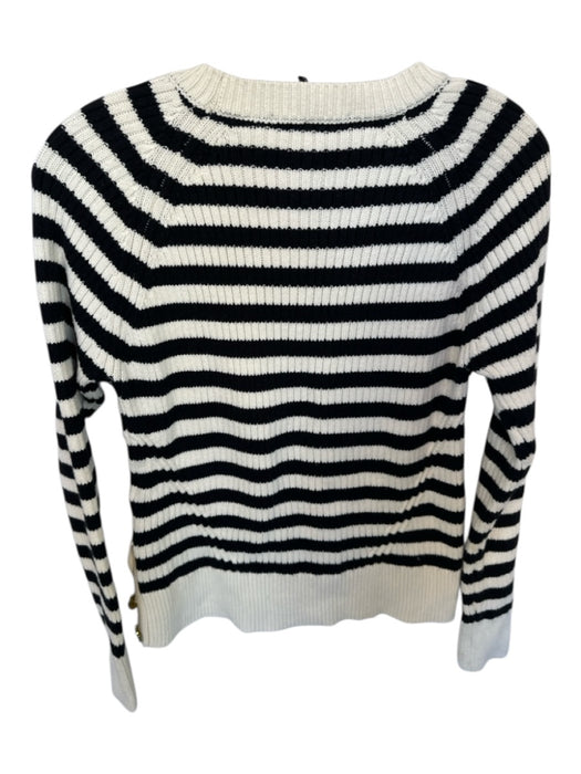 Scotch & Soda Size S Cream & Black Organic Cotton Blend Long Sleeve Sweater Cream & Black / S