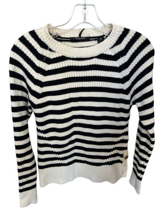 Scotch & Soda Size S Cream & Black Organic Cotton Blend Long Sleeve Sweater Cream & Black / S