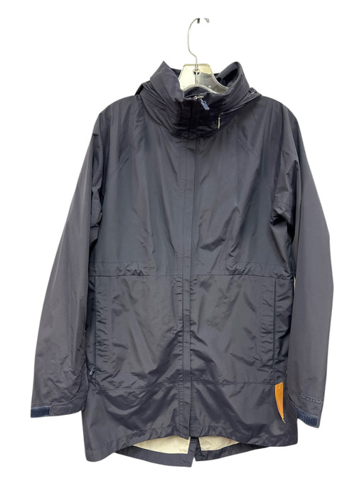 Marmot Size M Navy Blue Nylon Zip Front Hood Raincoat Jacket Navy Blue / M