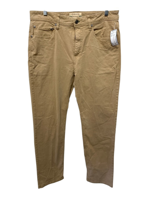 Orvis Size 34 Tan Cotton Solid Khakis Men's Pants Tan / 34